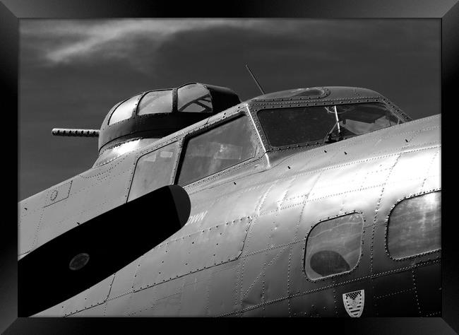 B17 Flying fortress aircraft cockpit Framed Print by Ashley Redding