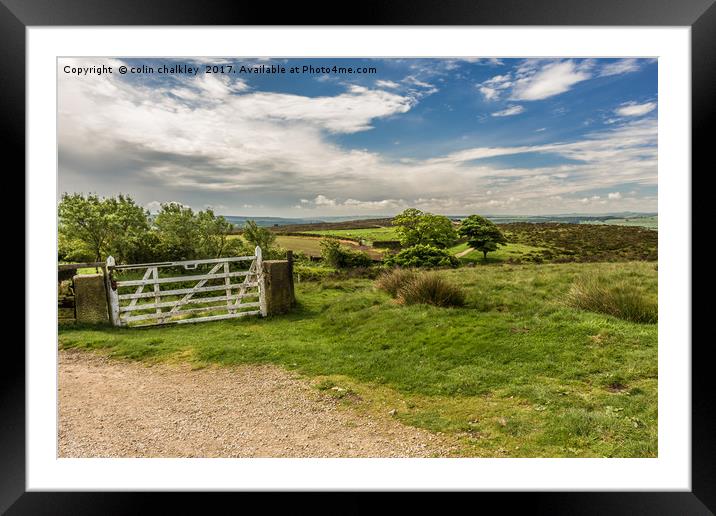 End of a Walk Along Curbar Edge Framed Mounted Print by colin chalkley