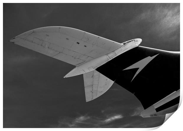 BOAC VC10 aircraft tail Print by Ashley Redding