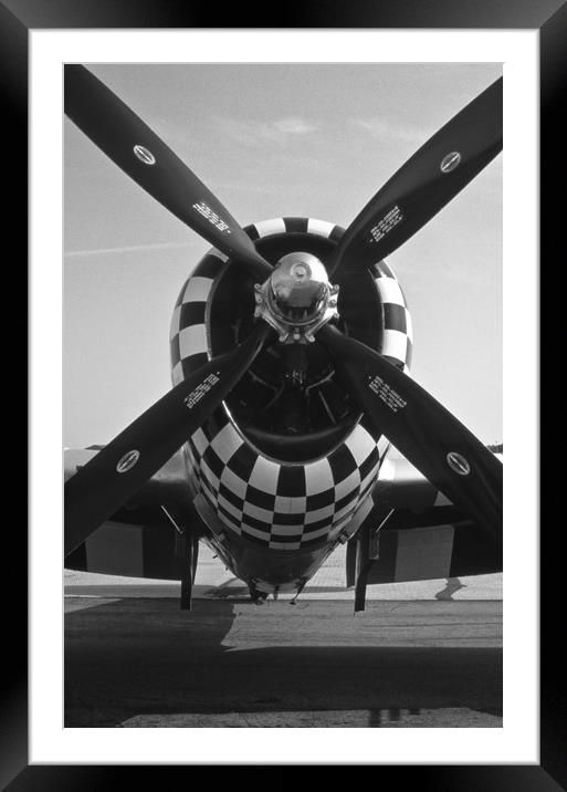 Closeup P47 Thunderbolt propeller. engine Framed Mounted Print by Ashley Redding