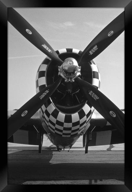 Closeup P47 Thunderbolt propeller. engine Framed Print by Ashley Redding