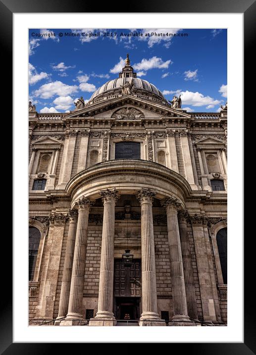 St Paul's Cathedral Framed Mounted Print by Milton Cogheil