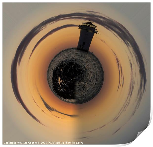 New Brighton Lighthouse World  Print by David Chennell