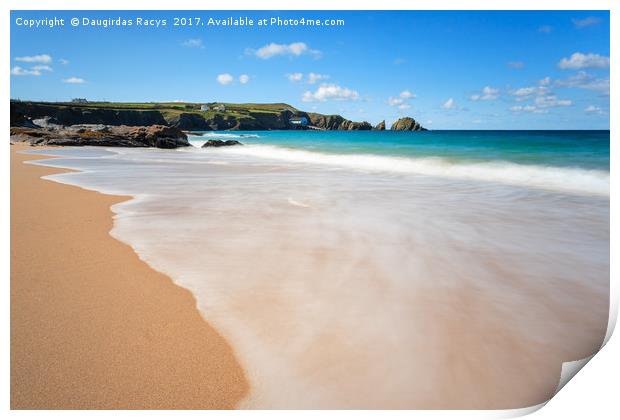 Trevose bay, Cornwall Print by Daugirdas Racys