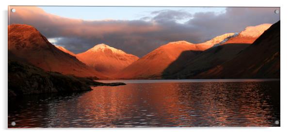 Sunset at Wastwater Acrylic by Linda Lyon