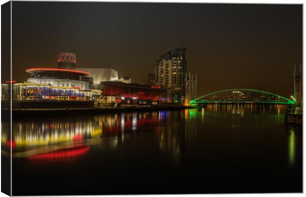 The Lowry by night Canvas Print by Daniel Udale