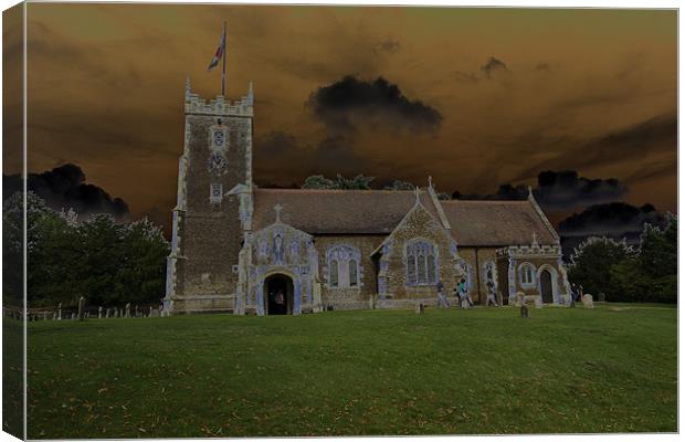 Church of St Mary Magdalene Canvas Print by les tobin