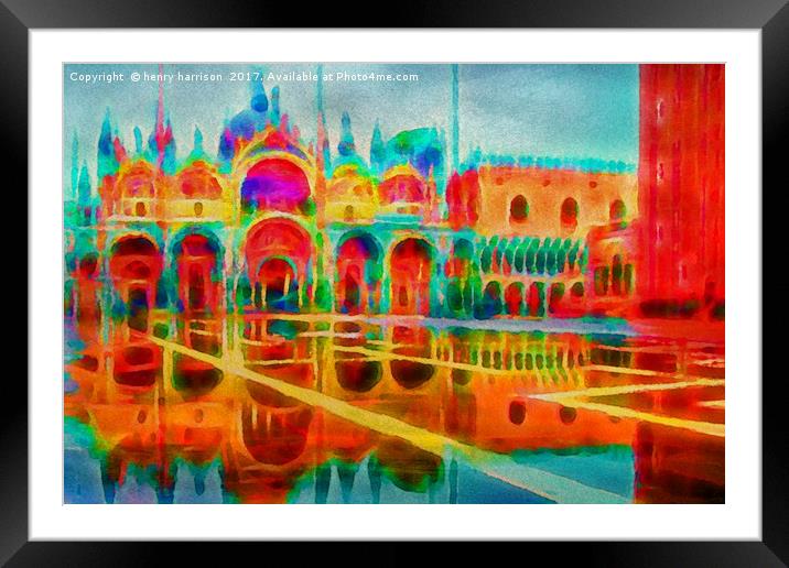 Cathedral Basilica of St Mark Venice Framed Mounted Print by henry harrison