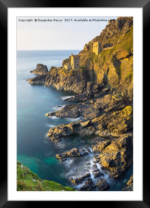 Botallack Tin Mines, Cornwall Framed Mounted Print by Daugirdas Racys