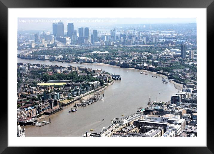  Modern Day Thames Framed Mounted Print by Marie Castagnoli