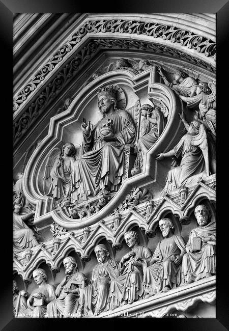 Stone Carving Detail Westminster Abbey Framed Print by James Brunker