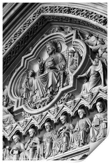 Stone Carving Detail Westminster Abbey Print by James Brunker