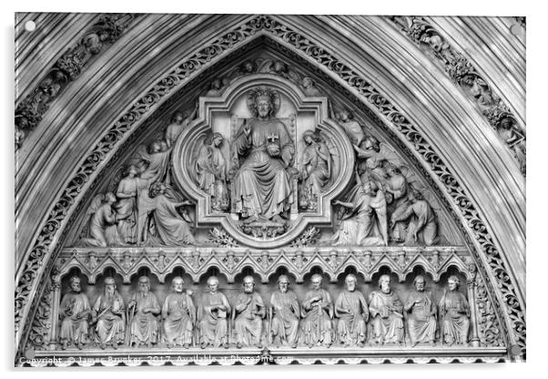 Great North Door Tympanum Westminster Abbey Acrylic by James Brunker