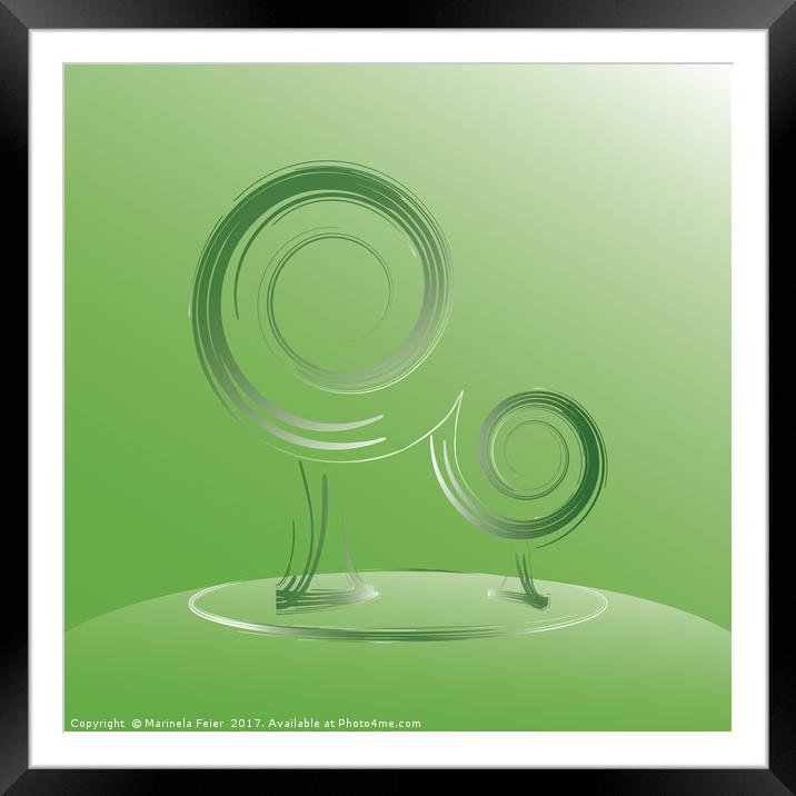planet green Framed Mounted Print by Marinela Feier