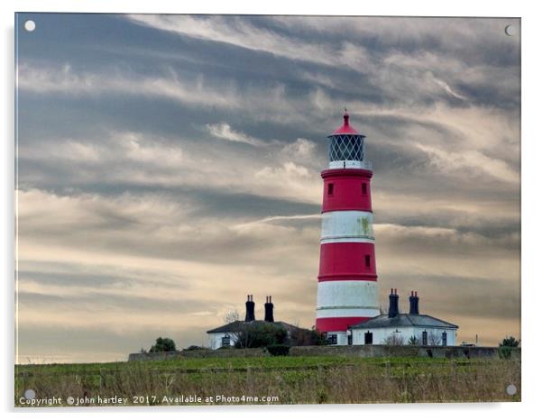 Happisburgh Lighthouse North Norfolk Acrylic by john hartley