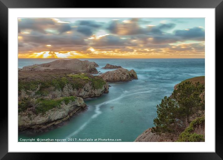 Point Lobos At Sunset Framed Mounted Print by jonathan nguyen
