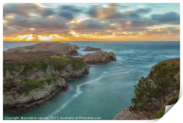 Point Lobos At Sunset Print by jonathan nguyen