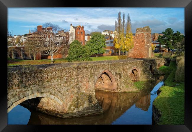 Medieval Exe Bridge                    Framed Print by Darren Galpin