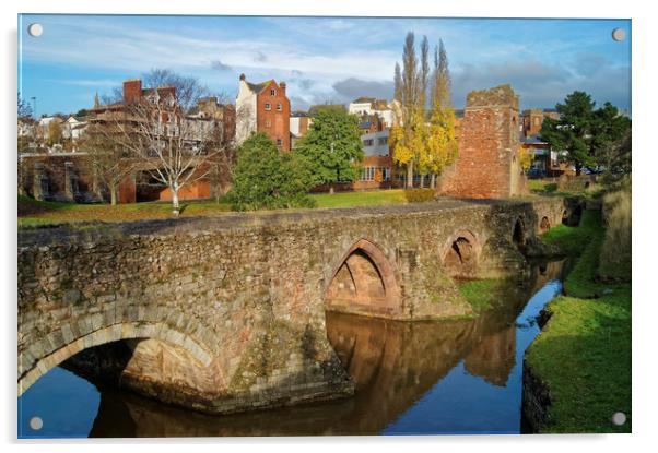 Medieval Exe Bridge                    Acrylic by Darren Galpin