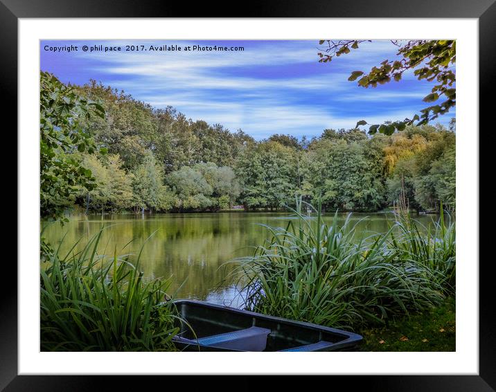 Mirrored waters Framed Mounted Print by phil pace