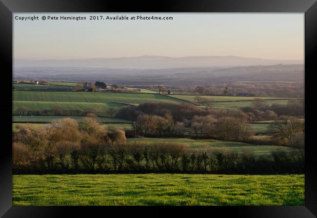 Dartmoor from Mid Devon Framed Print by Pete Hemington