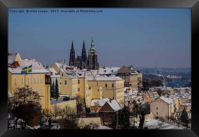 winters day in Prague Framed Print by mike cooper