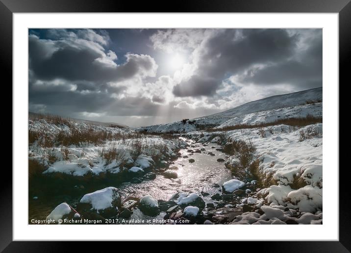 Winter in Brecon Beacons Framed Mounted Print by Richard Morgan