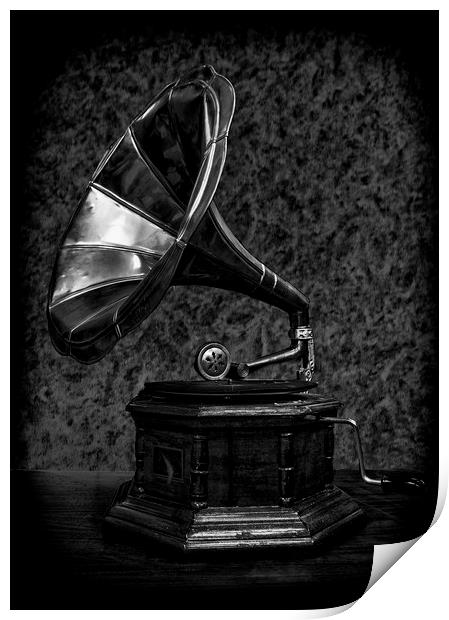 The Old Gramophone Print by Jonathan Thirkell