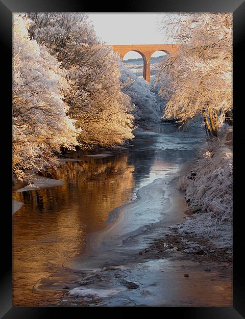 Snow and Ice on the River Nairn, Scotland Framed Print by Jacqi Elmslie