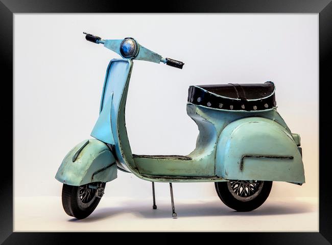 Model Moped Framed Print by Jonathan Thirkell