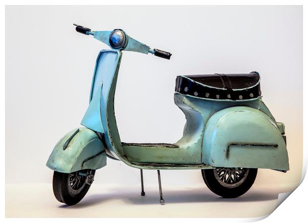 Model Moped Print by Jonathan Thirkell