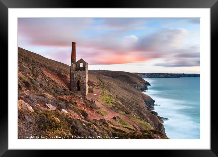 Wheal Coates - Cornish Tin-dustry at dusk Framed Mounted Print by Daugirdas Racys