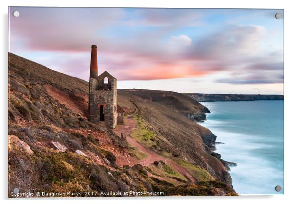 Wheal Coates - Cornish Tin-dustry at dusk Acrylic by Daugirdas Racys