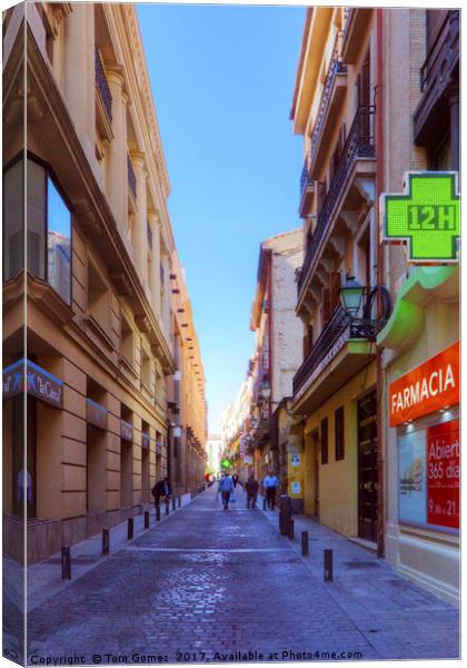 Streets of Madrid Canvas Print by Tom Gomez