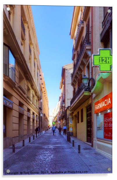 Streets of Madrid Acrylic by Tom Gomez