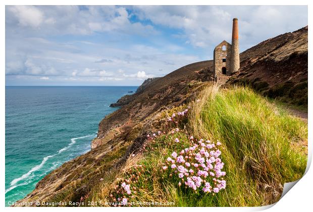 Wheal Coates tin mine, St. Agnes heritage coast Print by Daugirdas Racys