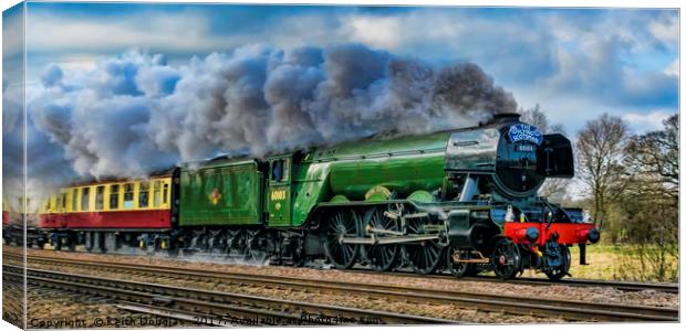 Flying Scotsman steaming to the North Canvas Print by Keith Douglas