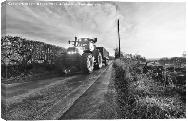 Farming in lancashire Canvas Print by Derrick Fox Lomax