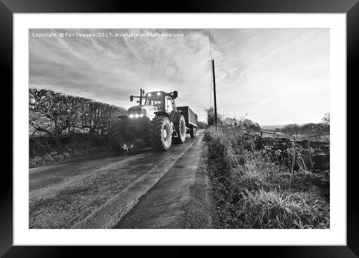 Farming in lancashire Framed Mounted Print by Derrick Fox Lomax