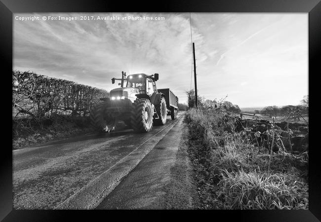 Farming in lancashire Framed Print by Derrick Fox Lomax
