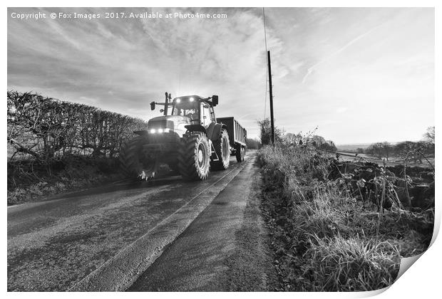 Farming in lancashire Print by Derrick Fox Lomax