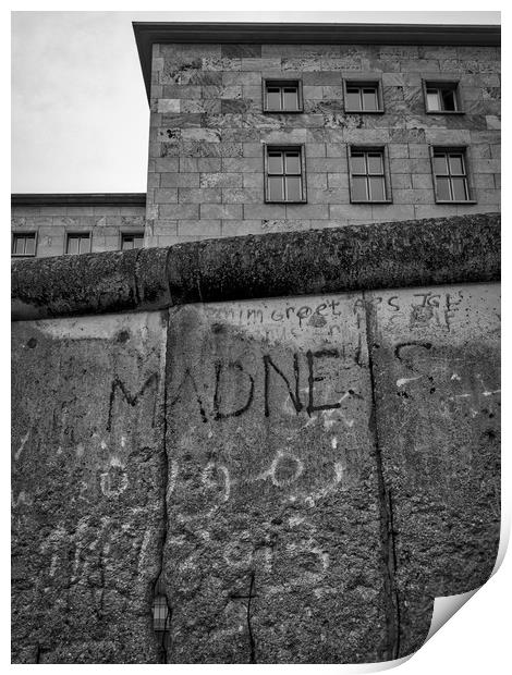 Berlin Wall, Germany Print by Mark Llewellyn