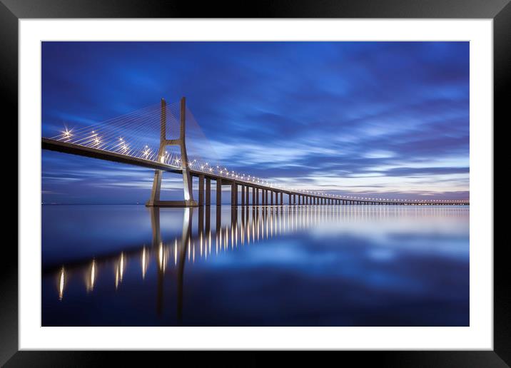 In blue Framed Mounted Print by Emanuel Ribeiro