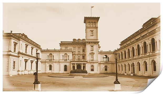 Osborne House Old Print by George Young