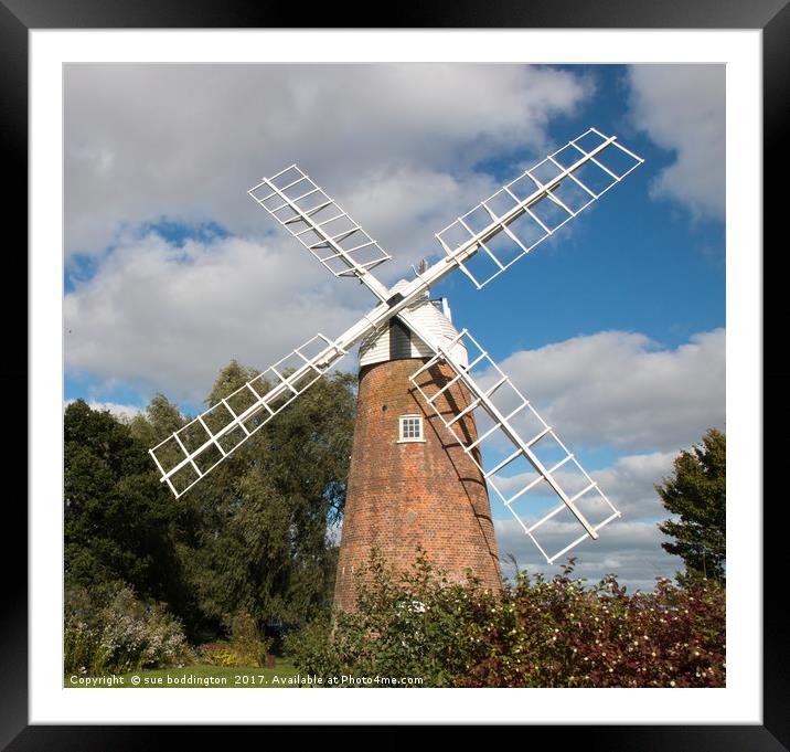 Wayford Windmill Framed Mounted Print by sue boddington