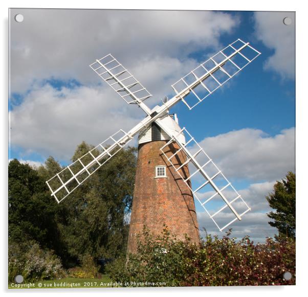 Wayford Windmill Acrylic by sue boddington