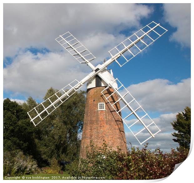 Wayford Windmill Print by sue boddington