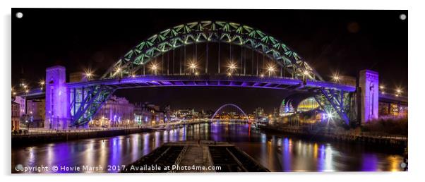 Tyne Bridges Acrylic by Howie Marsh