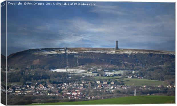 Holcombe hill and peel monument Canvas Print by Derrick Fox Lomax