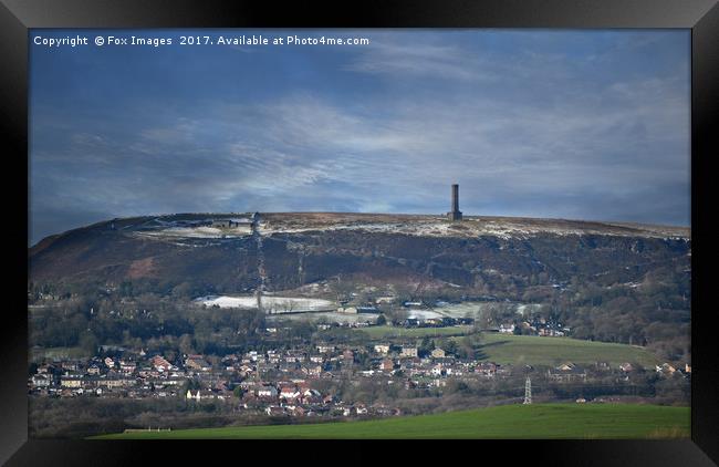 Holcombe hill and peel monument Framed Print by Derrick Fox Lomax
